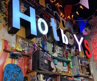 Hotboys Sign Inside The Restaurant